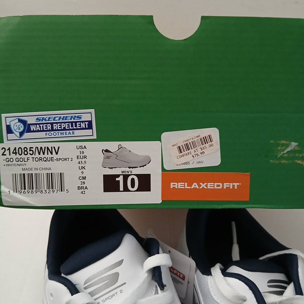 Skechers Go Golf Torque Sport 2 White/Navy Size 10 Men's $60 - Picture 3 of 14